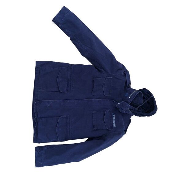 RARE True Religion Jacket Parka Military Jacket Blue Large - Picture 6 of 11